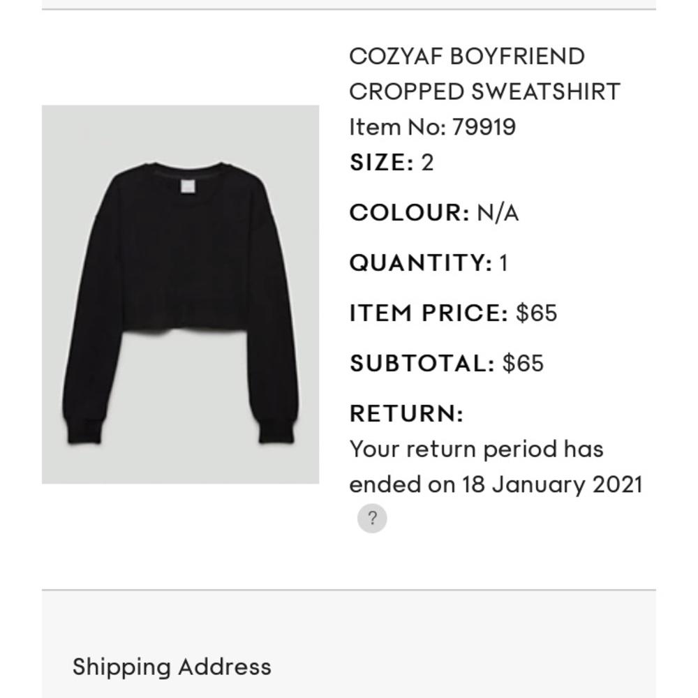 Cozy af cropped aritzia hoodie